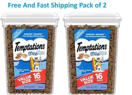 TEMPTATIONS Classic Crunchy and Soft Cat Treats Tempting Tuna Flavor 16 ... - $25.99