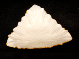 Vintage LENOX Triad Collection Embossed Candy Nut Trinket Dish - 24k Gol... - £14.85 GBP