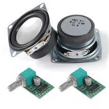 Alamscn 2Pcs 2&quot; 4Ohm 3W Full Range Audio Stereo Speaker Round Loudspeaker + 2Pcs - £26.45 GBP