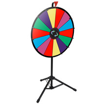 24&quot; Editable Dry Erase Color Prize Wheel Arylic Board W/Adjustable Tripod Stand - £80.12 GBP