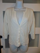 White House Black Market Off White Cardigan Sweater Size M Women&#39;s Nwot - £22.05 GBP