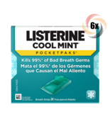 6x Packs Listerine Cool Mint Flavor Pocketpaks Breath Strips | 24 Per Pack - £18.01 GBP