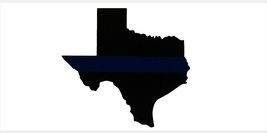 AES Wholesale Lot of 6 State of Texas Map Police Blue Line Decal Bumper Sticker - £7.15 GBP