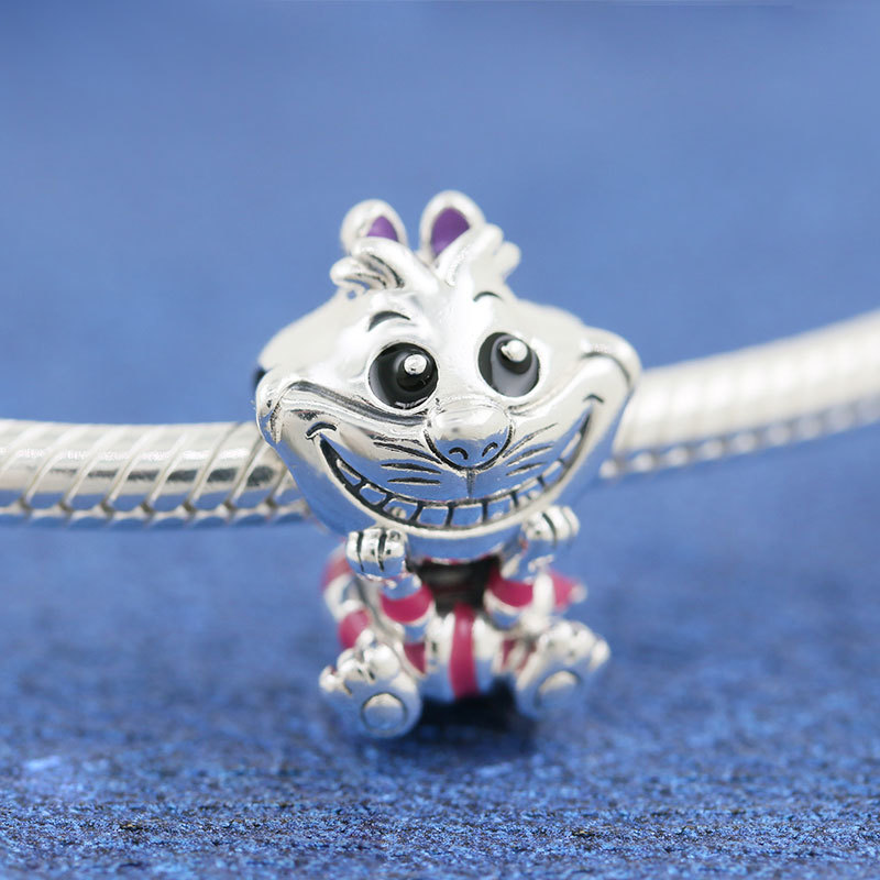 Primary image for 925 Sterling Silver Disney Alice in Wonderland Cheshire Cat Charm Bead