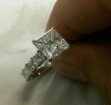 Princess Cut 2.80Ct Simulated Diamond Engagement Ring 14k White Gold in Size 9.5 - £201.07 GBP