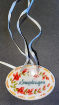 Longaberger Snapdragon Basket Tie-On ONLY Ceramic Pottery Floral USA - $14.80