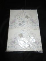 NIP BUTTERFLY &amp; FLOWERS Embroidered FINE PERCALE PILLOWCASES  - 20&quot; x 31&quot; - £15.92 GBP