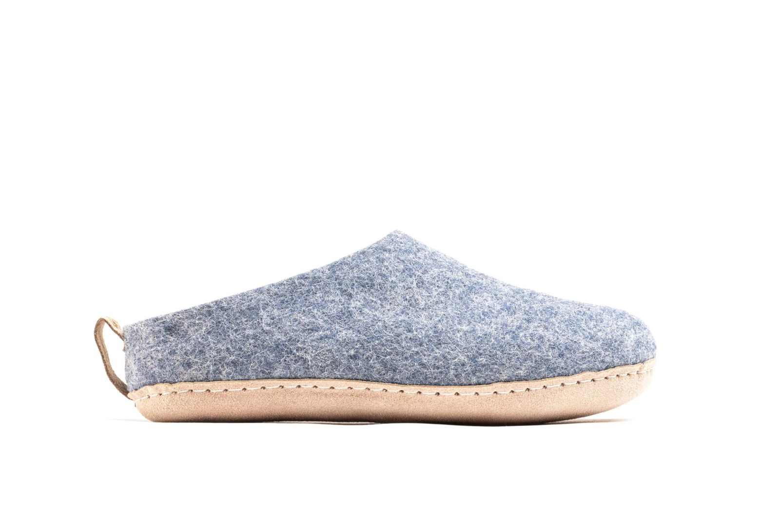 Woolly&#39;s Indoor Open Heel Slippers With Leather Sole (Denim) - 38 | Prem... - $52.00