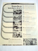 1946 Ad American Railroads Railroad Dollars Switch Back To All of Us - £7.84 GBP