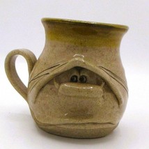 VTG Ugly Face Mug Glazed Studio Art Pottery Handcrafted 70&#39;s Handle      J - $352.89 MXN