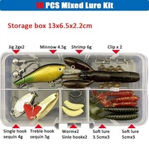 Big Multi Fishing Lure Set Wobblers  Mixed Colors Styles Soft Fishing Lure Kit P - £52.75 GBP