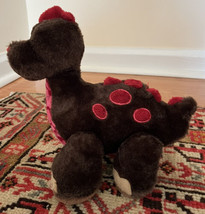 Webkinz Brown Red Spotted Dinosaur Dragon used code plush stuffed small toy - £3.14 GBP