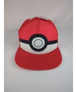 Pokemon Poke Ball Baseball Snapback Hat - Red, Youth (OSFM) NEW With Tags - $14.44