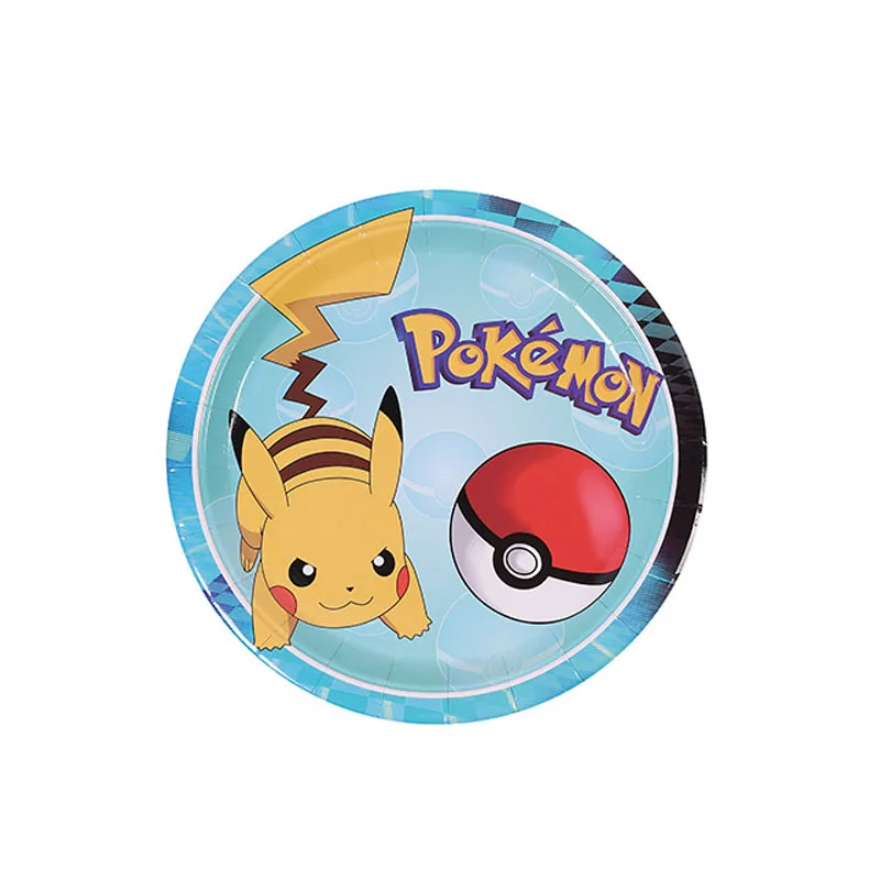 Play TAKARA TOMY Pikachu Birthday Party Disposable Tableware Set Balloons Decora - £23.17 GBP