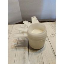 Vintage Tupperware 4 Piece Nesting Hanging Measuring Cups White - £11.96 GBP