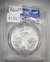 2010 Silver American Eagle PCGS MS70 David Hall Certified Coin AG608 - £112.06 GBP
