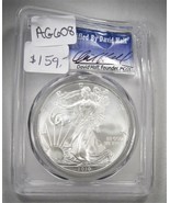 2010 Silver American Eagle PCGS MS70 David Hall Certified Coin AG608 - £110.31 GBP