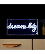 LED Neon Dream Big Clear Acrylic Box, Cool White - $656.96 MXN