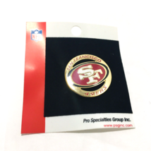 San Francisco 49ers Pin Button Red Gold NFL New VTG. 2003 Pro Specialties Y2K - $12.30
