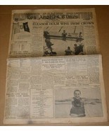 Eleanor Holm Olympics 1932 Newspaper LA Times August 12 Vintage - $49.99