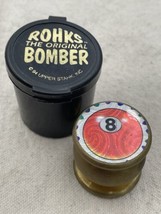 Rohks Brass Metal Pog Slammer 8 Eight Ball The Original Bomber Vintage - £14.34 GBP