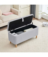 Basics Grey Upholstered Storage Ottoman &amp; Entryway Bench - €142,26 EUR