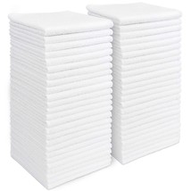 Microfiber Cleaning Cloths White-50Pk, Strong Water Absorption, Lint-Free, Scrat - £30.36 GBP