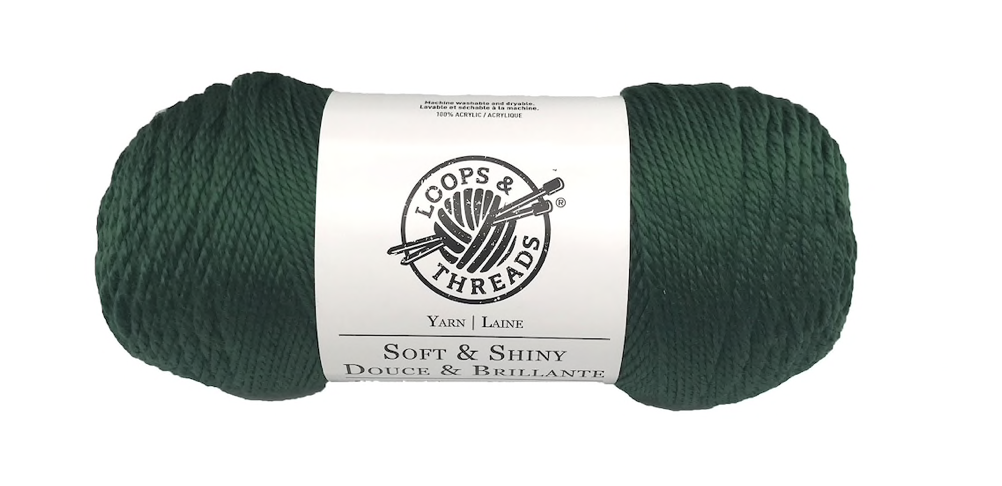Primary image for Loops & Threads, Soft & Shiny Solid Yarn, #35 Parsley Green, 6 Oz. Skein
