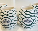 Set of 4 Patron Tequila Tiki Bar Ceramic Glass Mug 16 Oz EUC Green - $73.87