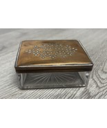 Vintage English Vinaigrette Box Victorian Style Glass CV JD - $406.39 MXN