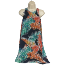 Vince Camuto Sundress Size PXS Multicolor Palms Sheer Sleeveless Scoop Neck - $39.60