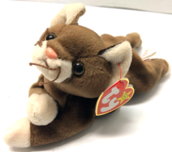 TY Beanie Babies POUNCE Brown Cat Plush - $94.23 MXN