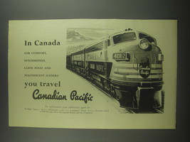1953 Canadian Pacific Railway Ad - In Canada for comfort, spaciousness - £14.78 GBP