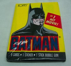 Vintage 1989 Topps Batman Dc Comics Movie Unopened Wax Pack Of Cards New - £9.89 GBP