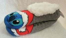 Disney STITCH Slipper Socks Kids Size 4-10 Faux Fur No Slip - £10.23 GBP