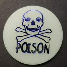 1990&#39;s Vintage Off-White Pogs Skull and Cross Bones Metalica Blue (318v) - £6.31 GBP