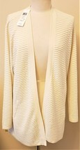 Eileen Fisher Cardigan Size- M Silk/Organic Cotton Ivory - £86.48 GBP