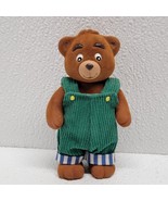 Vintage 1998 Eden Viacom Corduroy Bear Poseable Figure Toy Green Overall... - $84.05
