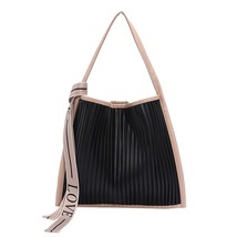 Fashion Pleated Handbags Women Shoulder Bags Bolso Brand Designer Big Bags Large - £26.34 GBP