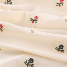 Cotton Embroidery Retro Fabric DIY Table Cloth Crafts Fabric Upholstery Curtain  - £11.05 GBP