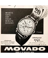 1950 Movado Calendograph Watch Advertisement Observatory Award Winners F7D - $464.13 MXN