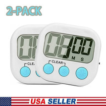 2 Xlcd Digital Kitchen Cooking Timer Countdown Loud Alarm Magnetic - $22.99