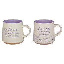 Christian Art Gifts Novelty Floral Ceramic Coffee &amp; Tea Mug Set for Wome... - $20.57