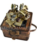 Nautical 5&quot; Brass Maritime Sextant Astrolabe Antique Finish w/ Carry Case - €51,60 EUR