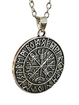 Vegvisir Way Finder Collar Viking Rune Islandés Brújula 18&quot; Cadena Colgante - £6.96 GBP