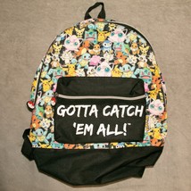 Pokemon Gotta Catch Em&#39; All Pikachu Squirtle Charmander Kids Backpack - £23.43 GBP