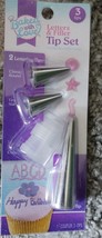 BAKED WITH LOVE* 4pc Set letters and fillers tip set Icing Coupler+Tips NEW - $3.96