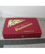 Vintage 1970s Double Nine Standard Marbelized Dominos Set - £9.90 GBP