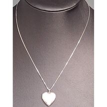 925 Sterling Silver &quot; I Love You &quot; Heart Locket Pendant Necklace Sky - $919.63 MXN