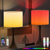 24&quot; Tall Smart Bedside Table Lamp for Living Room Set of 2,Color Changing Bedroo - £135.31 GBP